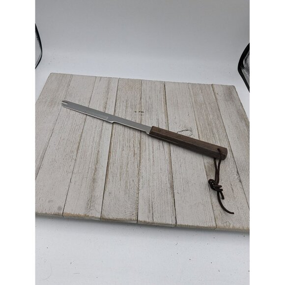 Utility All Purpose Carving Slicing Knife Serrated 2 Prongs 7" Blade Japan 12" - Picture 1 of 7